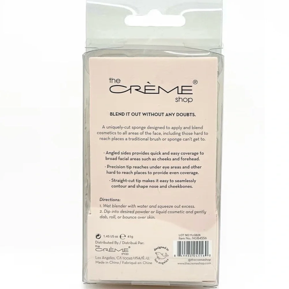 The Crème Shop Next Gen Blender – Tri-Cut Makeup Sponge (White)